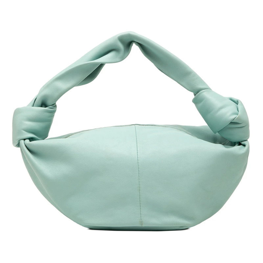 Bottega Veneta Double Knot Handbag Blue Leather Bottega Veneta
